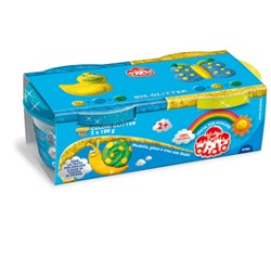 Set 2 barattoli DidO 100gr giallo - azzurro glitter