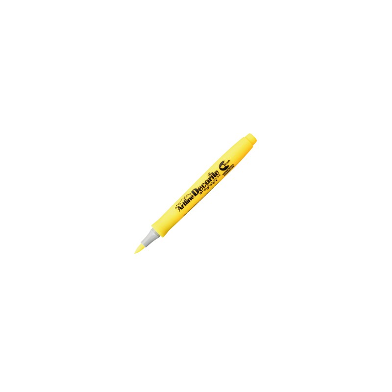 Marcatore Decorite punta pennello giallo Artline