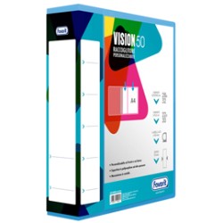 Raccoglitore personalizzabile Vision 22 x 30 cm 4 anelli a D 50 mm dorso 7 cm az