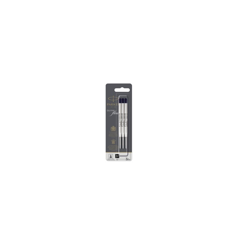 Blister 3 refill sfera Quinkflow medio nero Parker