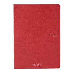 Maxiquaderno A4 38fg+2 90gr 1rigo Ecoqua original PM rosso scuro Fabriano - Conf da 5 pz.