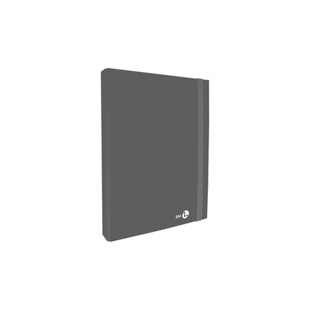 Cartella progetto con elastico dorso 3 cm, grigio scuro BM