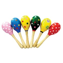 Coppia di maracas in legno cf. 2pz CWR