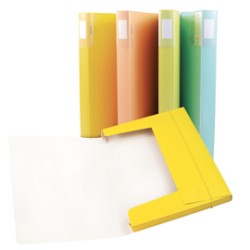 Cartella 3 lembi con elastico Spring dorso 3cm in PP 4 colori assortiti Colorosa - Conf da 8 pz.