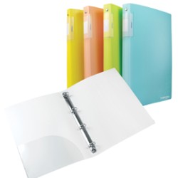 Raccoglitore Spring 4 anelli diam. 30mm in PP 4 colori assortiti Colorosa - Conf da 12 pz.