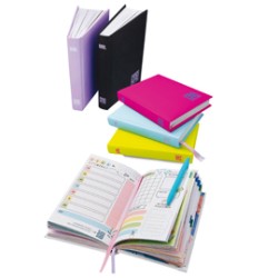 Diario femminile 12 mesi copertina soft touch in colori assortiti Blasetti - Conf da 6 pz.