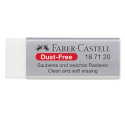 Gomma Dust Free vinile per matite grafite e colorate Faber-Castell - Conf da 20 pz.