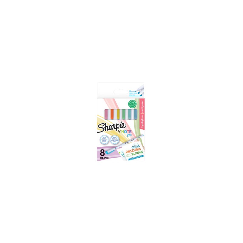 Astuccio 8 pennarelli S-Note Duo colori assortiti Sharpie