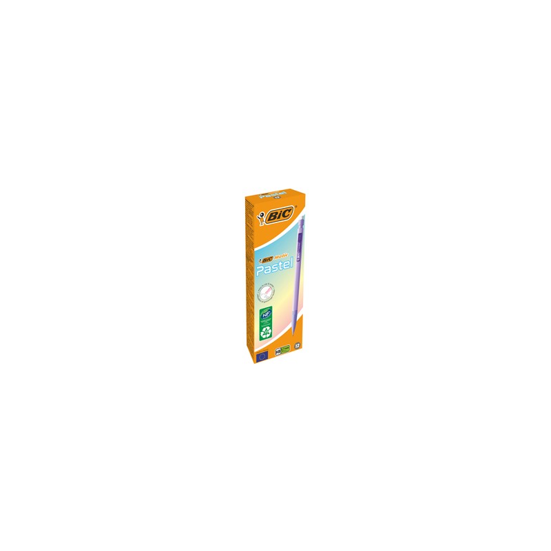 Scatola 12 portamine HB 0.7mm Matic Pastel Bic