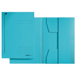 Cartellina 3 lembi azzurro 24,3X34cm Leitz - Conf da 25 pz.