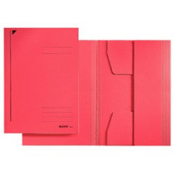 Cartellina 3 lembi rosso 24,3X34cm Leitz - Conf da 25 pz.