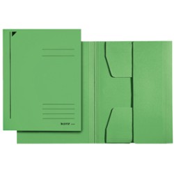 Cartellina 3 lembi verde 24,3X34cm Leitz - Conf da 25 pz.