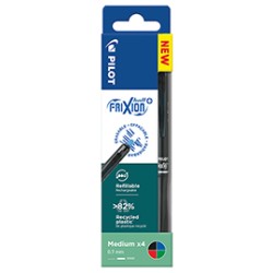 Astuccio 4 penna sfera a scatto FrixionBall+ 0,7mm colori assortiti Pilot