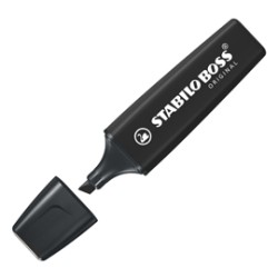 Evidenziatore Stabilo Boss marcatore nero - Conf da 10 pz.