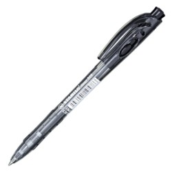Penna a sfera a scatto Liner 308 0.7mm nero Stabilo - Conf da 10 pz.