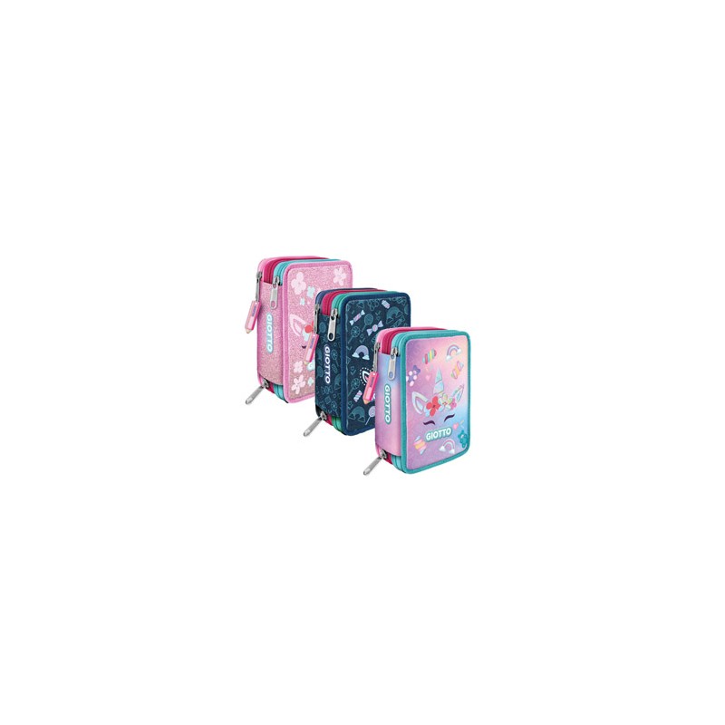 Astuccio 3 zip Candy collection fantasie assortite Giotto