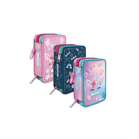 Astuccio 3 zip Candy collection fantasie assortite Giotto
