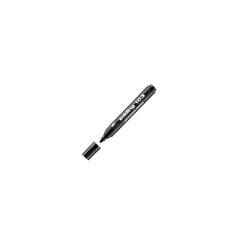 Marcatore permanente 103 punta conica nero Edding - Conf da 10 pz.