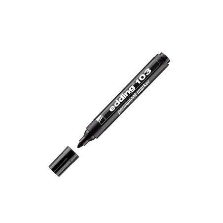 Marcatore permanente 103 punta conica nero Edding - Conf da 10 pz.