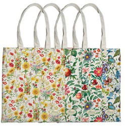 Shopper Nature Flowers in eco cotone 42x38,5cm fantasie assortite Pigna - Conf da 12 pz.