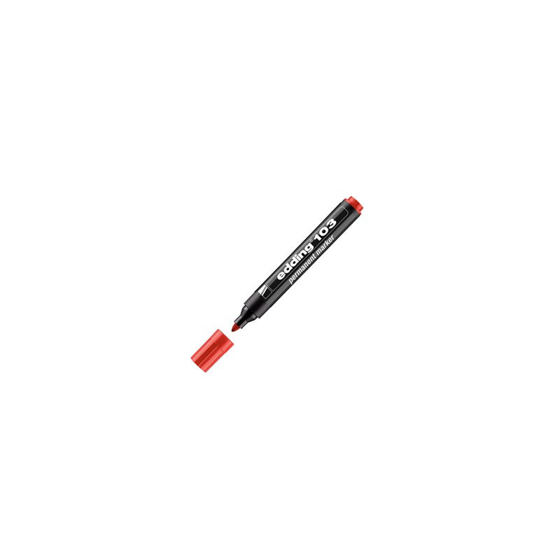 Marcatore permanente 103 punta conica rosso Edding - Conf da 10 pz.