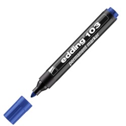 Marcatore permanente 103 punta conica blu Edding - Conf da 10 pz.