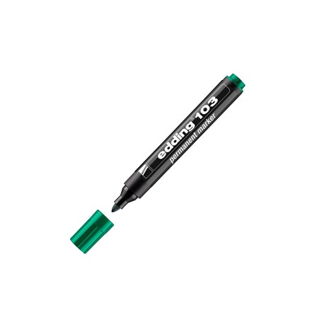 Marcatore permanente 103 punta conica verde Edding - Conf da 10 pz.