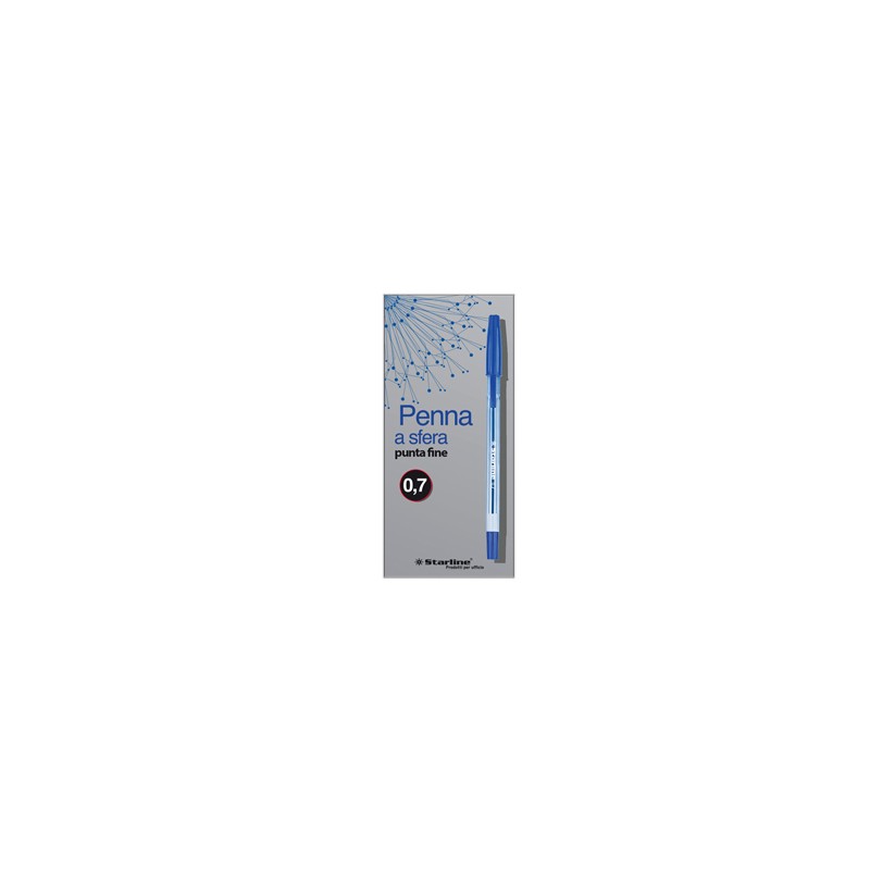 SCATOLA 50 PENNA SFERA BLU P. FINE 0.7MM STARLINE