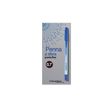 SCATOLA 50 PENNA SFERA BLU P. FINE 0.7MM STARLINE