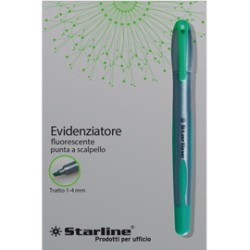 EVIDENZIATORE STARLINE VERDE P.SCALPELLO 1-4MM - Conf da 12 pz.