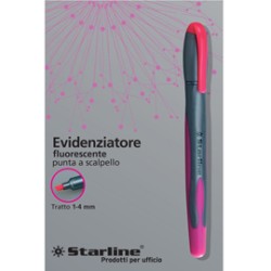 EVIDENZIATORE STARLINE FUCSIA P.SCALPELLO 1-4MM - Conf da 12 pz.