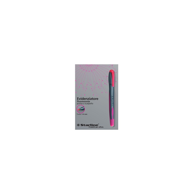 EVIDENZIATORE STARLINE FUCSIA P.SCALPELLO 1-4MM - Conf da 12 pz.