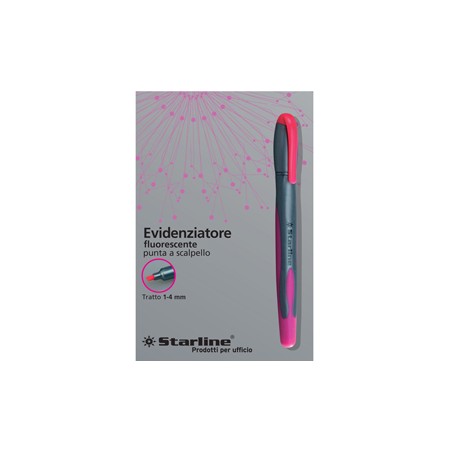 EVIDENZIATORE STARLINE FUCSIA P.SCALPELLO 1-4MM - Conf da 12 pz.