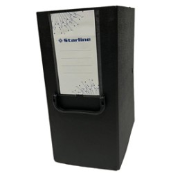 Scatola archivio c/maniglia nero dorso 16cm Starline