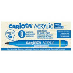 Box 8 Paint Marker acrilico punta maxi blu Carioca