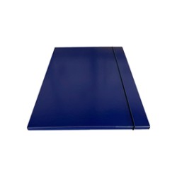 Cartella c/elastico tondo blu dorso 1cm Starline - Conf da 5 pz.