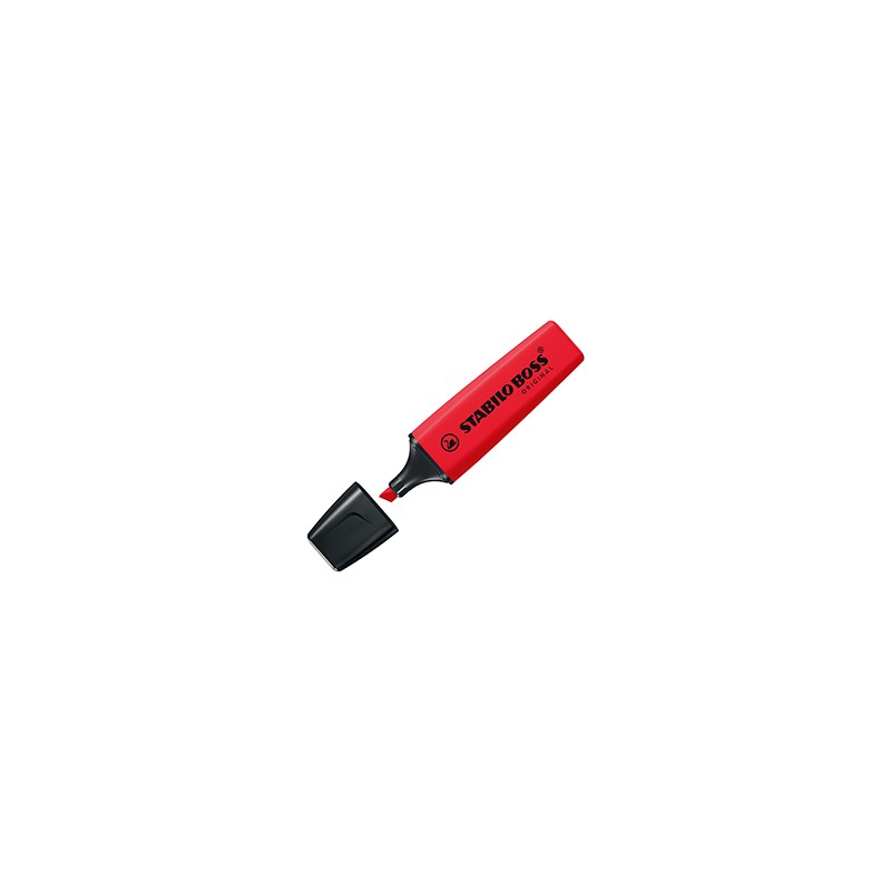 Evidenziatore Stabilo Boss rosso rosso 70/48 - Conf da 10 pz.