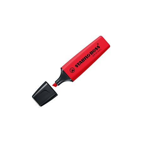 Evidenziatore Stabilo Boss rosso rosso 70/48 - Conf da 10 pz.