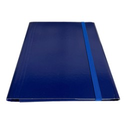 Cartella c/elastico piatto blu dorso variabile Starline - Conf da 5 pz.
