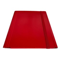 Cartella c/elastico piatto rosso dorso variabile Starline - Conf da 5 pz.