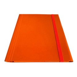 Cartella c/elastico piatto arancio dorso variabile Starline - Conf da 5 pz.