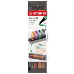 Click set 10 pennarelli Stabilo Pen 68 colori assortiti