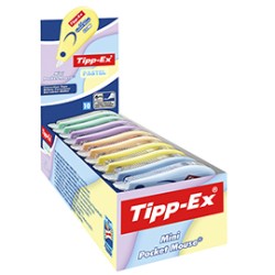 10 correttori Mini Pocket Mouse Pastel 5mm x 6mt Colori assortiti Tipp-ex