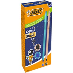 Scatola 20 penna sfera Cristal GlacE