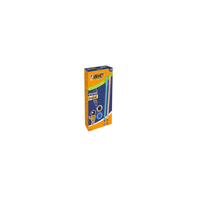 Scatola 20 penna sfera Cristal GlacE