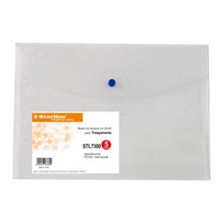 BUSTA CON BOTTONE 22x30cm TRASPARENTE Starline - Conf da 5 pz.