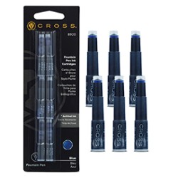 Scatola 6 cartucce inchiostro blu Cross