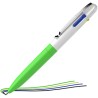 Penna a sfera Take 4 a quattro colori punta M fusto verde fluo Schneider - Conf da 10 pz.