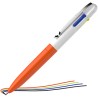 Penna a sfera Take 4 a quattro colori punta M fusto arancione fluo Schneider - Conf da 10 pz.