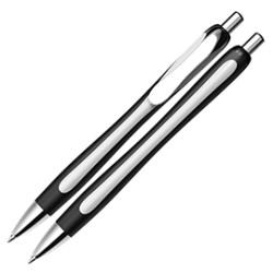 Penna a sfera a scatto Slider Rave XB fusto nero/bianco Schneider